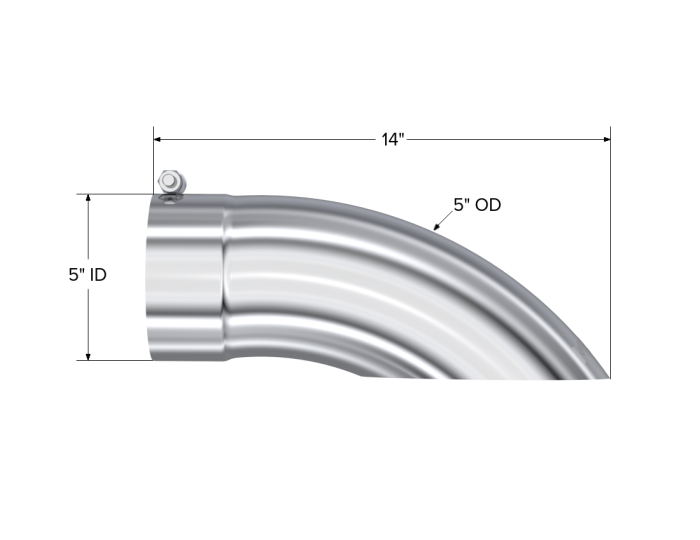 MBRP Exhaust - MBRP Exhaust Tail Pipe Tip 5 Inch O.D. Turn Down 5 Inch Inlet 14 Inch Length T304 Stainless Steel T5085