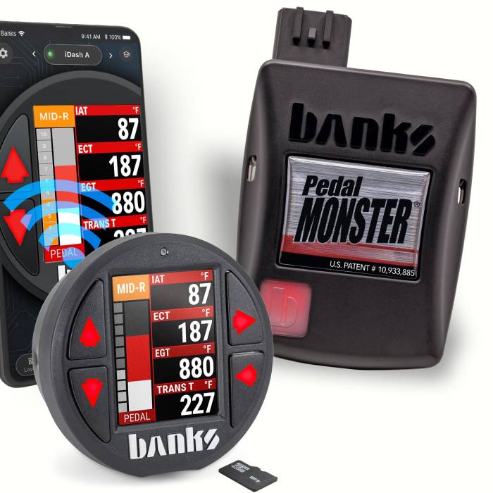Banks Power - Banks Power PedalMonster with iDash Data Pro for 2007.5-2019 Chevy/GMC 2500/3500 6.6L Duramax 64323-CP