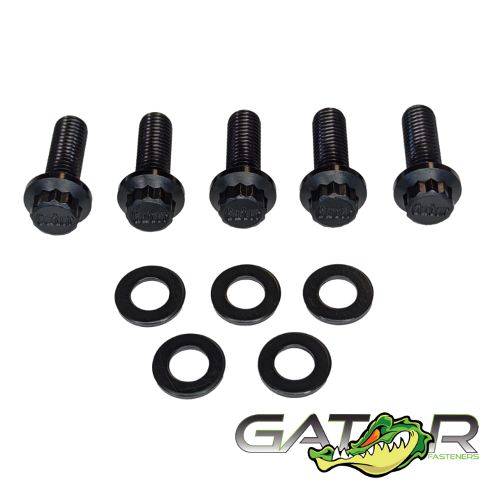 Gator Fasteners - Gator Fasteners HD220 Bolt Pack, M10x1.5x30 12-Point Bolts & Washers (5 Pack)