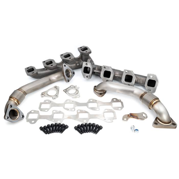 Pacific Performance Engineering - PPE High-Flow Exhaust Manifolds and Up-Pipes Kit for 2001-2004 GM 6.6L LB7 Duramax 116111000