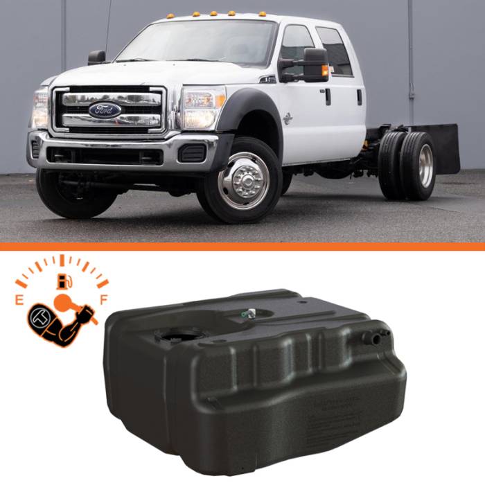 Titan Fuel Tanks - Titan Fuel Tanks 2011-2019 Ford F-350/F-450 Narrow Frame 40 Gallon After-Axle Utility Fuel Tank 8020011