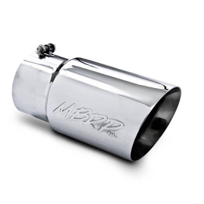 MBRP Exhaust - MBRP (5" Inlet, 6" Outlet, 12" Length) Angle Cut Dual Walled Stainless Exhaust Tip T5074