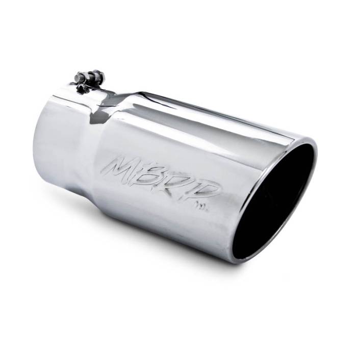 MBRP Exhaust - MBRP (5" Inlet, 6" Outlet, 12" Length) Angle Cut Rolled End Stainless Exhaust Tip T5075