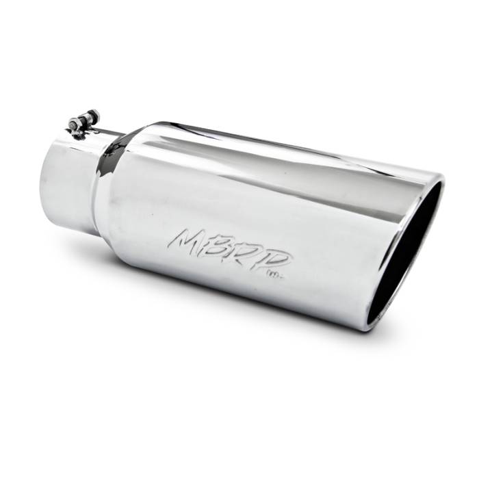 MBRP Exhaust - MBRP (5" Inlet, 7" Outlet, 18" Length) Angle Cut Rolled End Stainless Exhaust Tip T5127