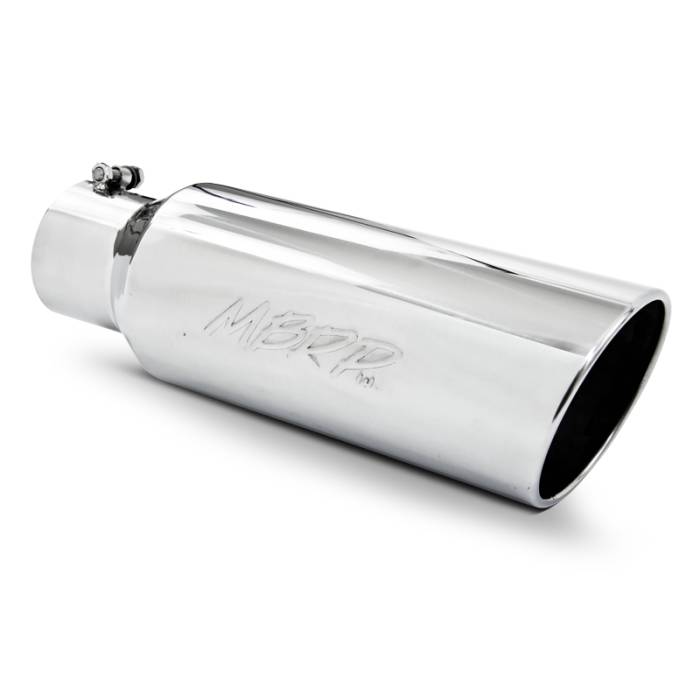 MBRP Exhaust - MBRP (4" Inlet, 6" Outlet, 18" Length) Angle Cut Rolled End Stainless Steel Exhaust Tip T5130