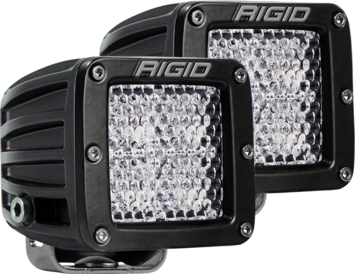 Rigid Industries - Rigid Industries D-Series Pro Flood Diffused Surface Mount Black Pair (202513)