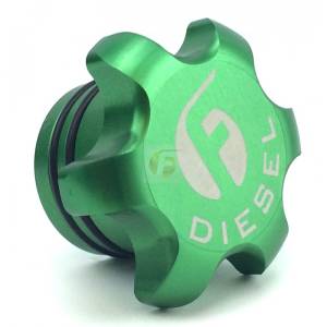 Fleece Performance Green Anodized Billet Fuel Cap For 2013-2018 Cummins Fleece Performance FPE-FC-1316-GRN