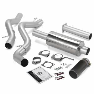 Banks Power Monster Exhaust System Single Exit Black Round Tip 06-07 Chevy 6.6L ECLB Banks Power 48940-b