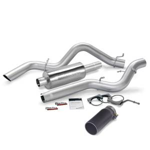Banks Power Monster Exhaust System Single Exit Black Round Tip 06-07 Chevy 6.6L SCLB Banks Power 48937-b