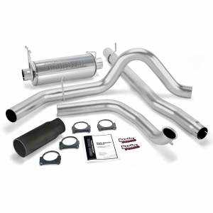 Banks Power Monster Exhaust System Single Exit Black Round Tip 99-03 Ford 7.3L without Catalytic Converter Banks Power 48656-B