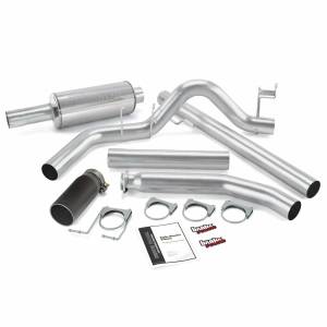 Banks Power Monster Exhaust System Single Exit Black Round Tip 98-02 Dodge 5.9L Extended Cab Banks Power 48636-B