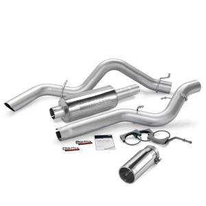Exhaust - Exhaust Systems - Banks Power - Banks Power Monster Exhaust System Single Exit Chrome Round Tip 06-07 Chevy 6.6L CCLB Banks Power 48941