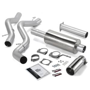 Exhaust - Exhaust Systems - Banks Power - Banks Power Monster Exhaust System Single Exit Chrome Round Tip 06-07 Chevy 6.6L SCLB Banks Power 48937