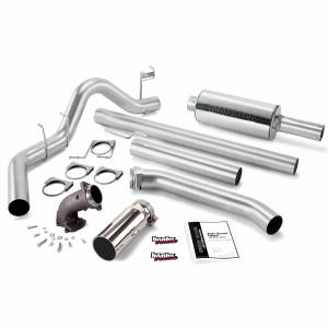 Banks Power Monster Exhaust System W/Power Elbow Single Exit Chrome Round Tip 98-02 Dodge 5.9L Extended Bed Banks Power 48638