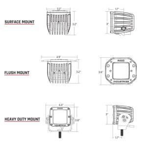 Rigid Industries - Rigid Industries D-Series Pro Specter Diffused Surface Mount Pair (502513) - Image 3