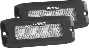 Rigid Industries Driving Diffused Black Flush Mount Pair SR-Q Pro RIGID Industries 925513