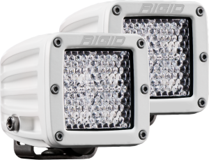 Rigid Industries Hybrid Diffused Surface Mount White Housing Pair D-Series Pro RIGID Industries 602513