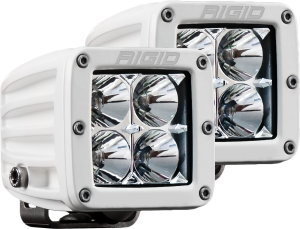 Rigid Industries Hybrid Flood Surface Mount White Housing Pair D-Series Pro RIGID Industries 602113