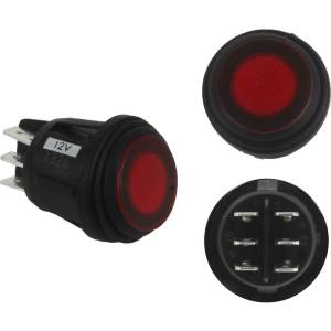 Lighting - Lighting Accessories - Rigid Industries - Rigid Industries 3 Position Rocker Switch Red RIGID Industries 40181