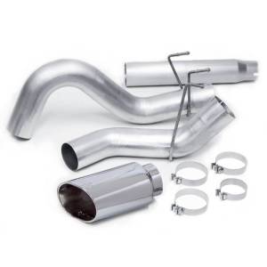 Monster Exhaust System 5-inch Single S/S-Chrome Tip for 10-12 Ram 2500/3500 Cummins 6.7L CCSB CCLB MCSB Banks Power