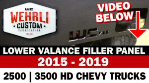 Wehrli Custom Fabrication - 2015-2019 Chevrolet Silverado 2500/3500HD Lower Valance Filler Panel with Tow Hook Cutouts - Image 5