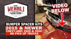 Wehrli Custom Fabrication - 2015-2019 GM 2500/3500HD Truck 3/4 in. Front Bumper Spacer Kit - Image 4