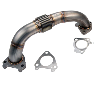 Turbo Chargers & Components - Turbo Charger Accessories - Wehrli Custom Fabrication - 2001-2016 Duramax 2" Stainless Driver Side Up Pipe for OEM or WCFab Manifold with Gaskets
