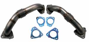 Turbo Chargers & Components - Turbo Charger Accessories - Wehrli Custom Fabrication - 2017-2022 L5P Duramax 2" Stainless Up Pipe Kit for OEM Manifolds w/ Gaskets