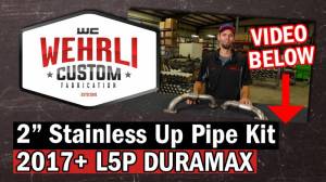 Wehrli Custom Fabrication - 2017-2022 L5P Duramax 2" Stainless Up Pipe Kit for OEM Manifolds w/ Gaskets - Image 3