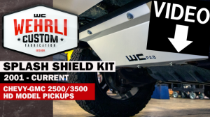 Wehrli Custom Fabrication - 2001-2010 GM 2500/3500 HD Lower Splash Shield Kit - Image 3