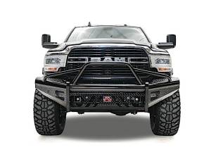 Fab Fours - 2019-C RAM 2500/3500 NEW BODY STYLE FAB FOURS BLACK STEEL FRONT BUMPER W/PRE-RUNNER GUARD - Image 1