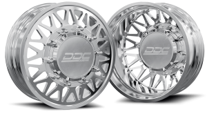 DDC Wheels - DDC Wheels Dually Wheels The Mesh Forged 20x8.25 10x225 Polished 05-10 Ford 15-25 F-450/F-550 Dodge Ram 08-25 4500/5500 DDC Wheels 225-20-24PL-A - Image 2