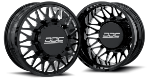 DDC Wheels Dually Wheels The Mesh Forged 24x8.25 10x225 Black/Mill 05-10 Ford 15-25 F-450/F-550 Dodge Ram 08-25 4500/5500 DDC Wheels 225-24-24BM-A