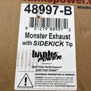 Banks Power - Scratch & Dent - Banks Monster Exhaust Single Exit Black Tip 48997-B - 2020-2022 Chevy/GMC 2500/3500 6.6L L5P - Image 2
