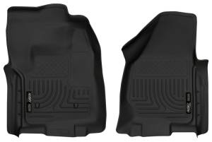 Husky Liners - Husky Liners 2012.5 Ford SuperDuty/F-250/F-350 Regular Cab WeatherBeater Black Floor Liners 18721 - Image 1