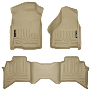 Husky Liners - Husky Liners 03-08 Dodge Ram 1500/2500/3500 Quad Cab WeatherBeater Combo Tan Floor Liners 98033 - Image 1