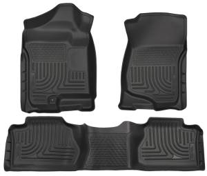 Husky Liners 07-12 Chevy Silverado/GMC Sierra Extended Cab WeatherBeater Combo Black Floor Liners 98211