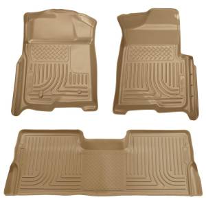 Husky Liners - Husky Liners 08-10 Ford SD Crew Cab WeatherBeater Combo Tan Floor Liners (w/o Manual Trans Case) 98383 - Image 3
