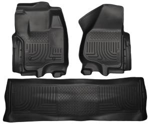 Husky Liners - Husky Liners 2012.5 Ford SD Crew Cab WeatherBeater Combo Black Floor Liners (w/o Manual Trans Case) 99711 - Image 2