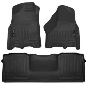 Husky Liners - Husky Liners 10-12 Dodge Ram 2500/3500 Mega Cab WeatherBeater Combo Black Floor Liners 99041 - Image 1