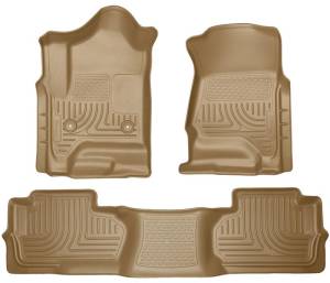 Husky Liners - Husky Liners 14 Chevrolet Silverado/GMC Sierra Dbl Cab WeatherBeater Tan Front&2nd Seat Floor Liners 98243 - Image 2