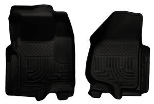 Husky Liners - Husky Liners 11-12 Ford Super Duty Crew & Extended Cab WeatherBeater Front Row Black Floor Liners 18731 - Image 2