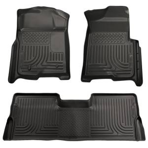 Husky Liners - Husky Liners 08-10 Ford SD Super Cab WeatherBeater Combo Black Floor Liners (w/o Manual Trans Case) 98391 - Image 3