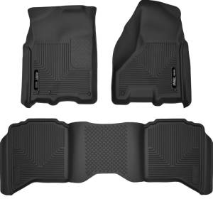 Husky Liners - Husky Liners 2012 Dodge Ram 1500/2500 Crew Cab WeatherBeater Combo Black Floor Liners 99001 - Image 1