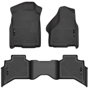 Husky Liners - Husky Liners 09-12 Dodge Ram 1500 Quad Cab WeatherBeater Black Front & Second Seat Floor Liner 99011 - Image 1