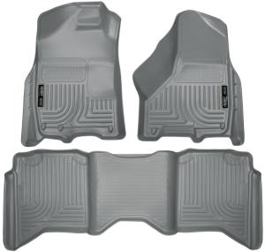 Husky Liners - Husky Liners 2012 Dodge Ram 1500/2500/3500 Crew Cab WeatherBeater Combo Gray Floor Liners 99002 - Image 1