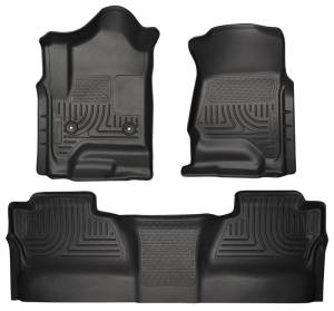 Husky Liners - Husky Liners 14 Chevrolet Silverado/GMC Sierra WeatherBeater Black Front & 2nd Seat Floor Liners 98231 - Image 2