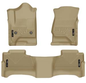 Husky Liners - Husky Liners 14 Chevrolet Silverado/GMC Sierra WeatherBeater Tan Front & 2nd Seat Floor Liners 98233 - Image 1