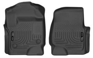 Husky Liners - Husky Liners 2017 Ford Super Duty (Crew Cab / Super Cab) WeatherBeater Black Front Floor Liners 13301 - Image 2
