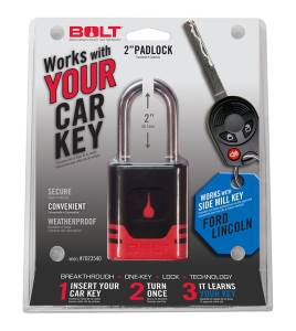 BOLT - Scratch & Dent - BOLT 2 in. Padlock 7023540 - Ford/Lincoln Side-Cut Key - Image 1